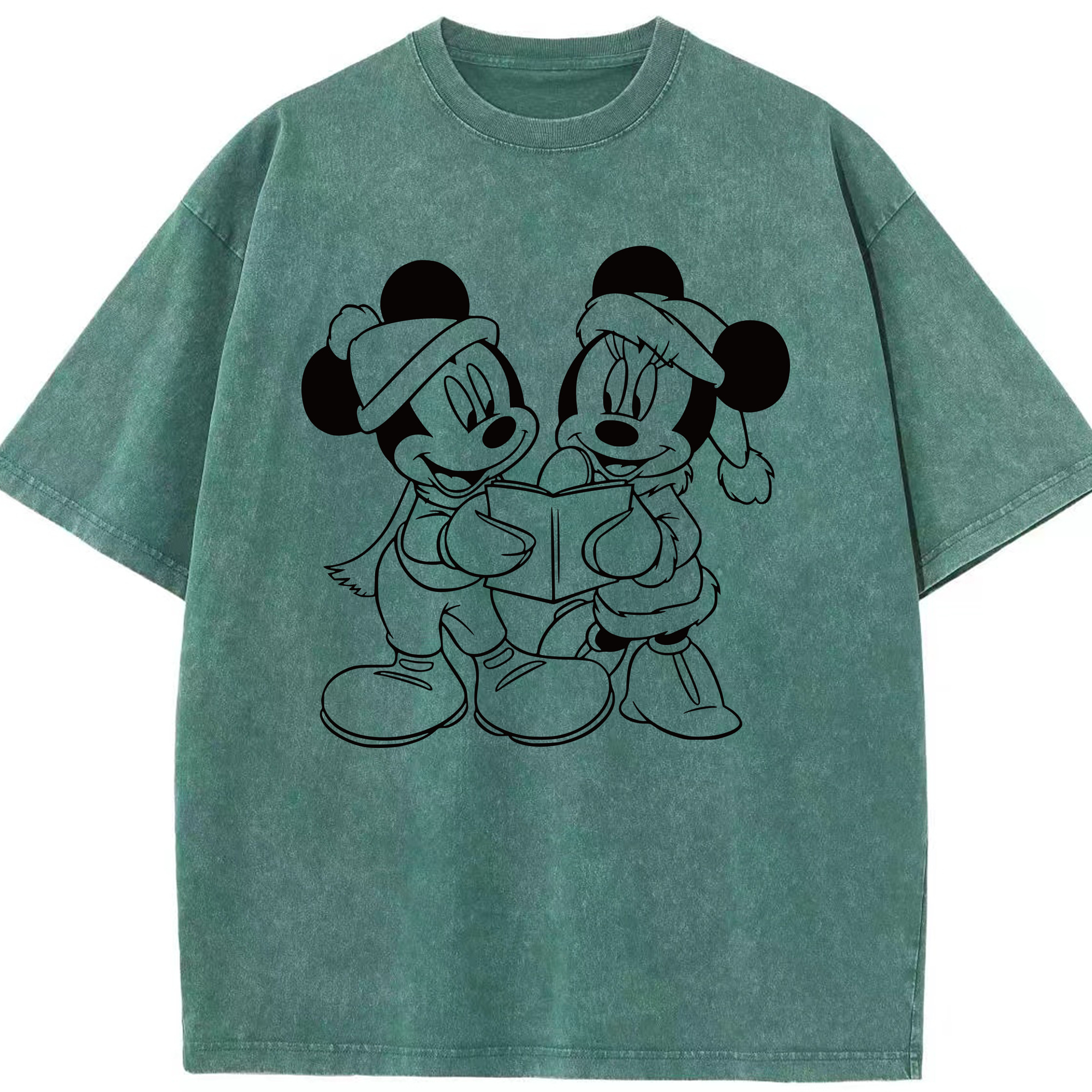 （画像用） ミッキーマウス Mickey Mouse 綿100% ヴィンテージ風 半袖Tシャツ（フロントプリント）